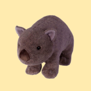 A common wombat plush toy.