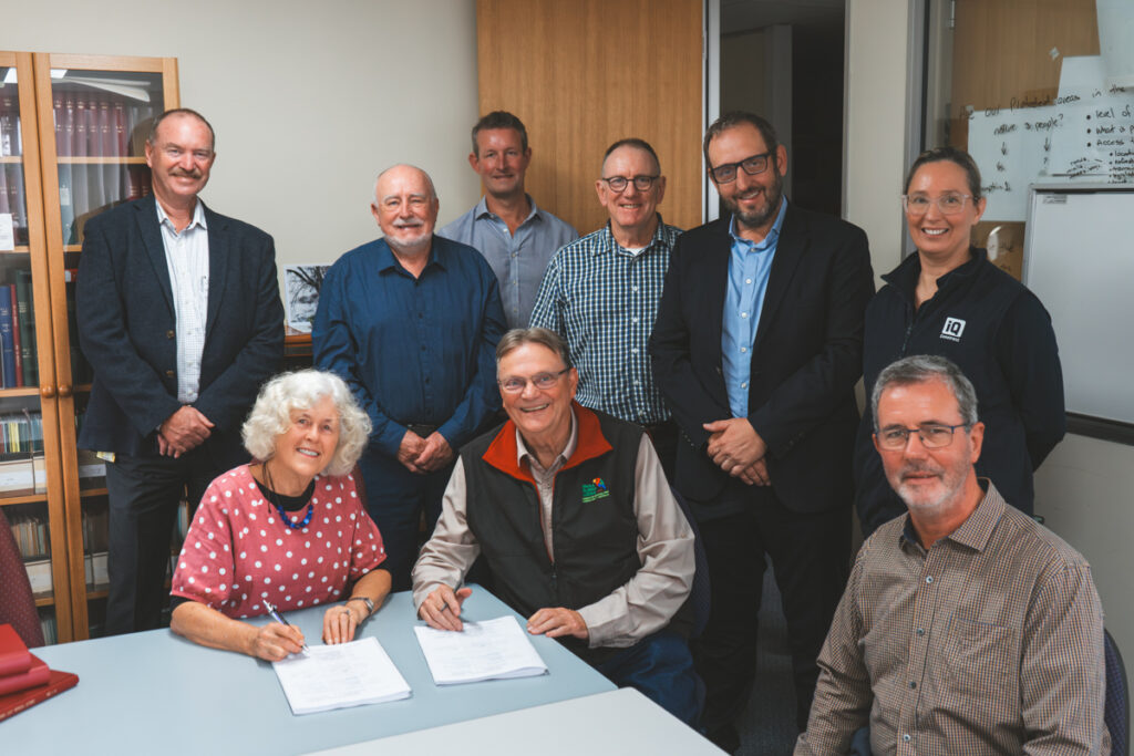 Signing the Binna Burra Lodge Contract